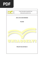 Projeto de Estágio II - UNIASSELVI- Pedagogia
