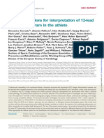 ESC Report Recommendations For Interpretation of 12 Lead Electrocardiogram in The Athlete
