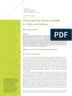 Philosophical Issues Related To Risks and Values: Are Risks Value-Free?