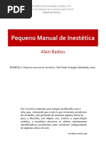 Alain Badiou RESUMO DO Pequeno Manual de Inestetica