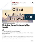 Oldest Constitution