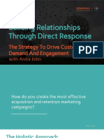 Building Relationships Through Direct Response: The Strategy To Drive Customer Demand and Engagement