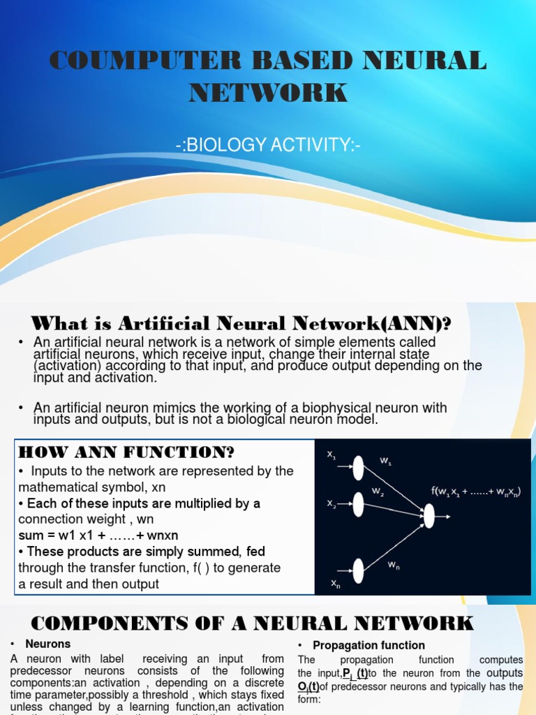 Coumputer Based Neural Network | PDF | Artificial Neural Network ...