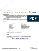 Prometric Dental Exam: Important Notices