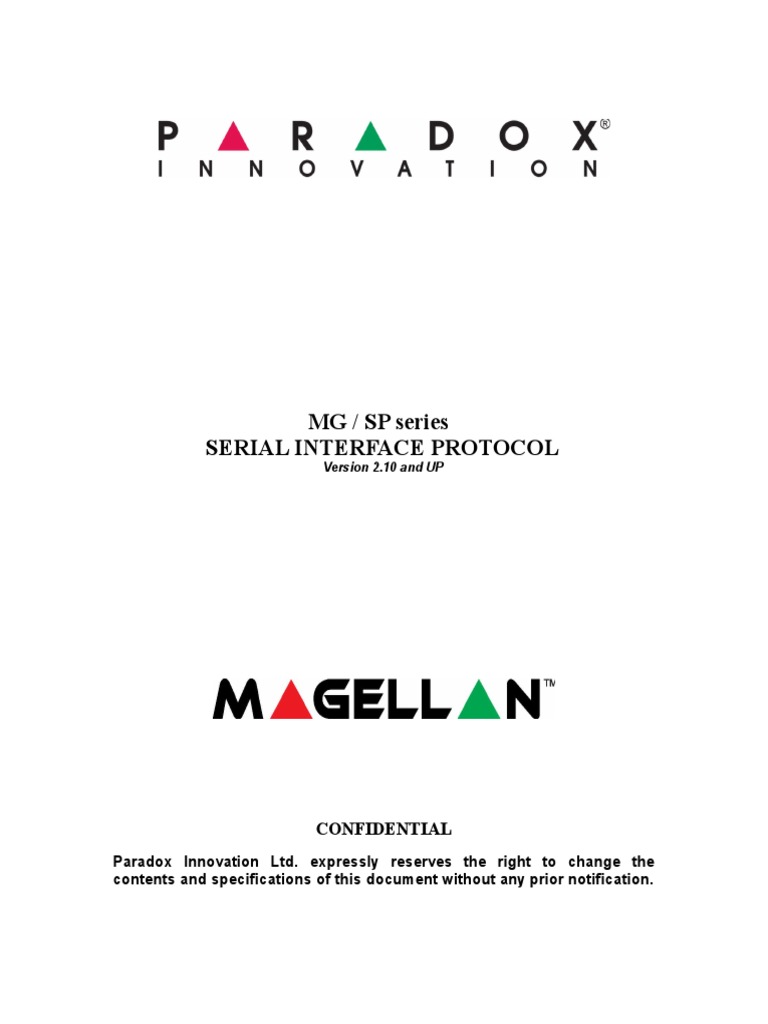 Paradox SPXXXXX Protocol Serial | PDF | Data Transmission | Information ...
