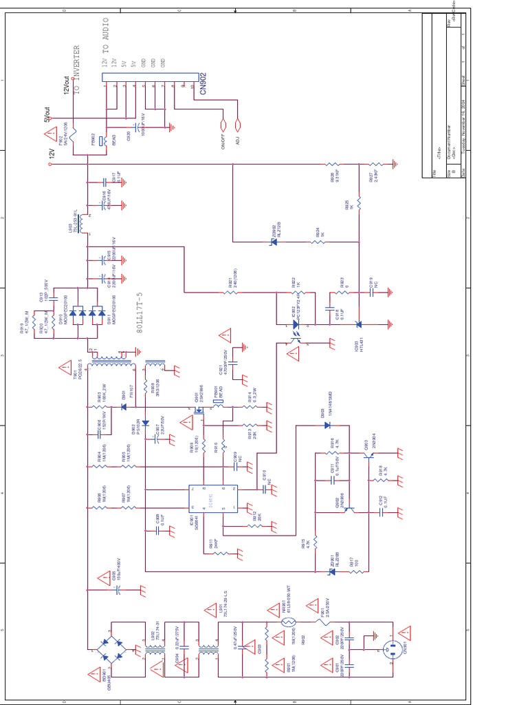Konka 715L1140 Series Color TV Power Supply Board Drawings PDF