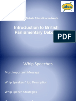 Introduction To British Parliamentary Debate: China Debate Education Network