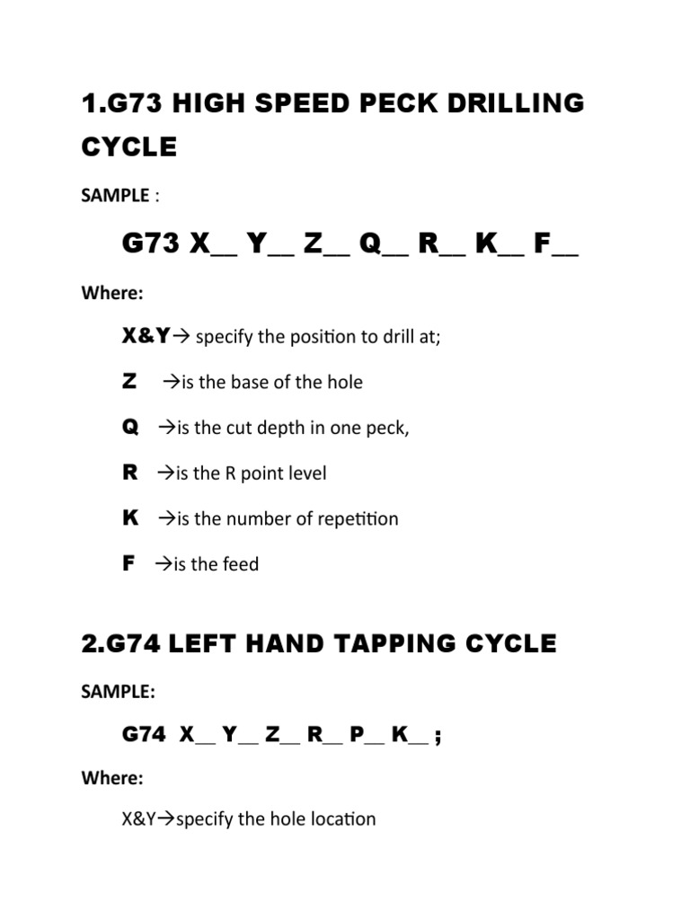 G74 Drilling Cycle Utterly Stylish gbupresnenskij.ru