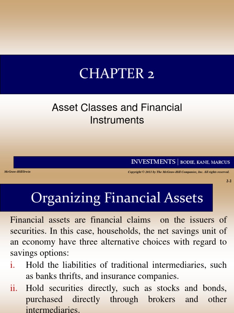 Chap 02 Asset Class and Financial Instruments | PDF | Municipal Bond ...