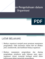 Manajemen Pengetahuan Dalam Organisasi