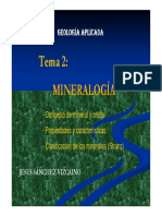 MINERALOGÍA GEOLOGÍA APLICADA. - Concepto de Mineral y Cristal - Propiedades y Características - Clasificación de Los Minerales (Strunz)