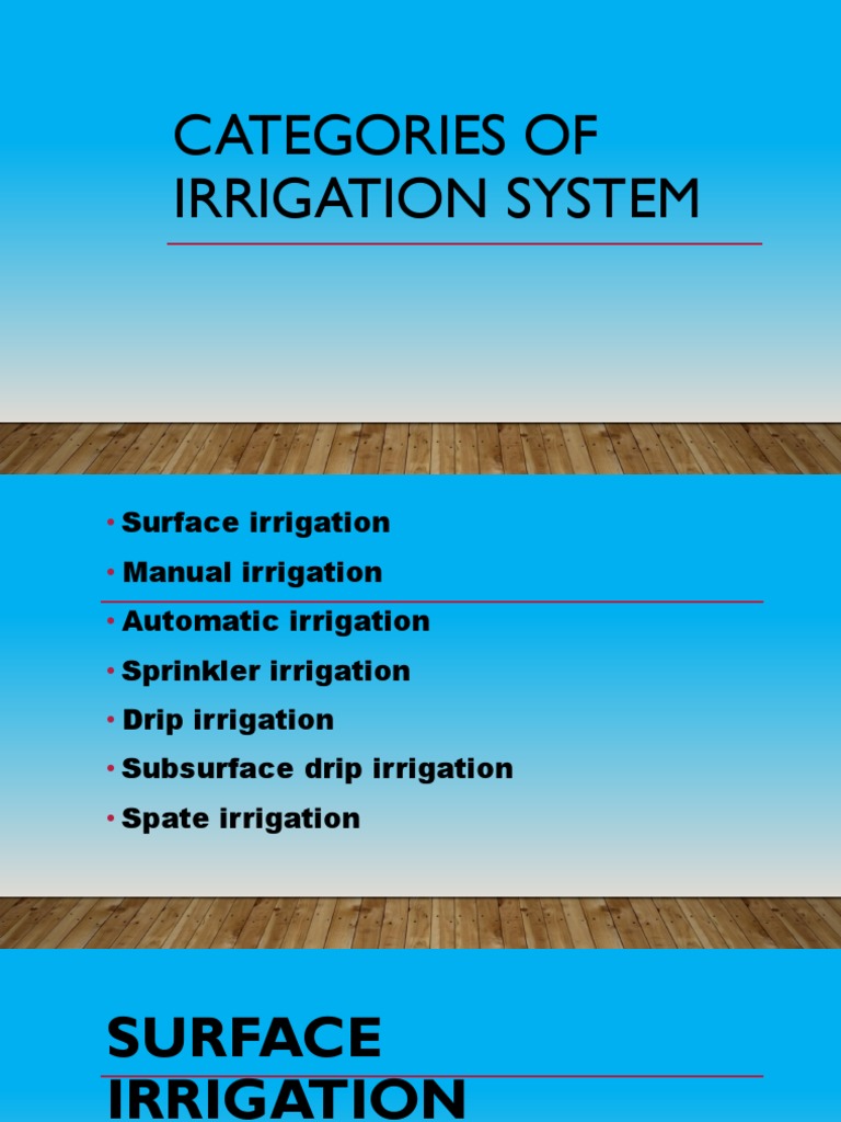 Irrigation Systems Overview | PDF
