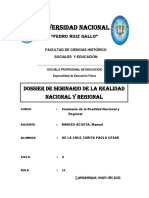 Seminario de La Realidad Nacional y Regional 2do Ciclo