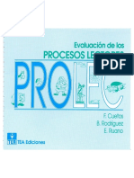 Evaluacion de Los Procesos Lectores PROLEC de Cuetos, Rodriguez & Ruano TEA PDF