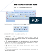 Herramientas Fuente en Word