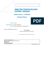 Grid Connected Photovoltaic System Design: System Power 0.000 KW Technical Report