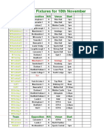 Leeds Met BUCS Fixtures 10 November 2010