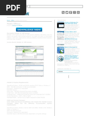 Minitab 16 Full Version Download Full Version Software Key Serial Number  Patch Available Crack PDF | PDF | Spss | Microsoft Windows