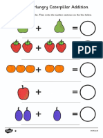 T N 572 The Very Hungry Caterpillar Differentiated Addition Sheet