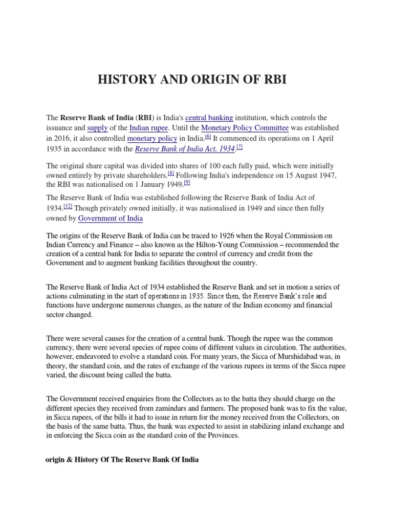 Eco Project Rbi 2 | PDF | Reserve Bank Of India | Open Market Operation