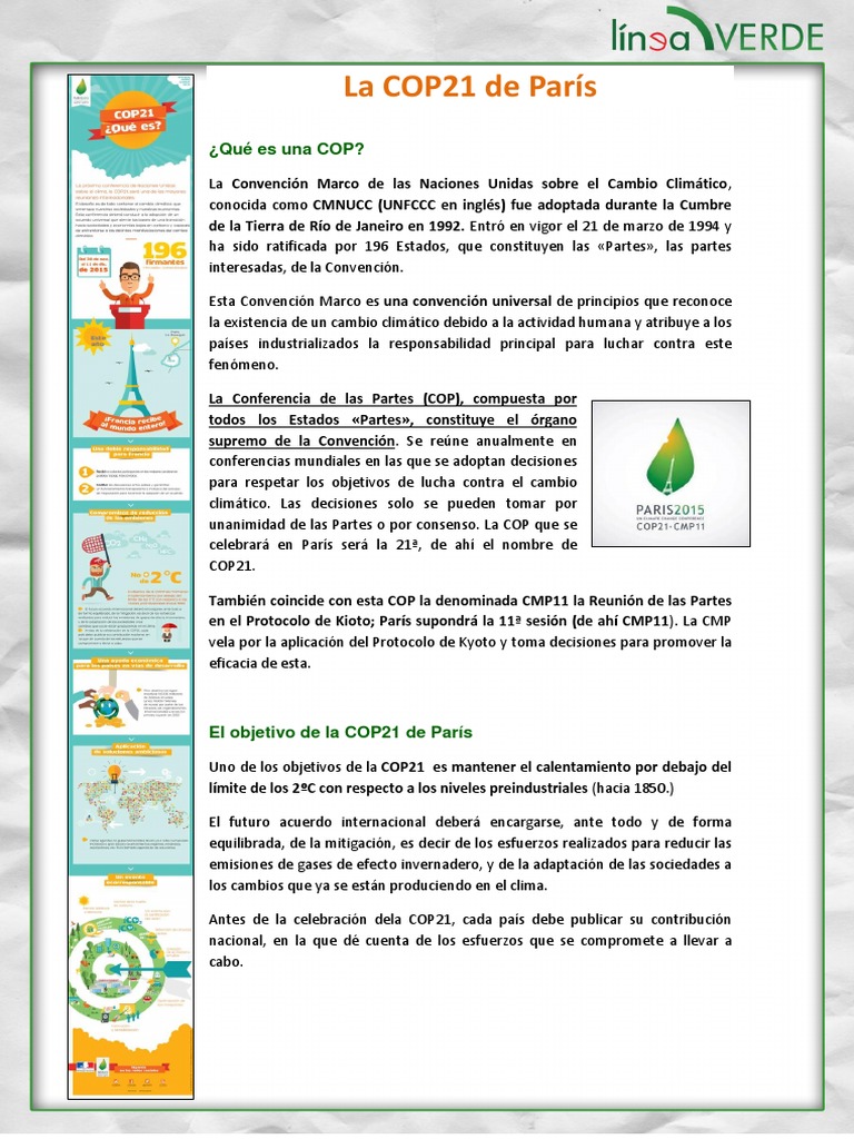 COP21 de Paris PDF | PDF | Convención Marco de las Naciones Unidas ...