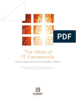 The Value of IT Frameworks: Results from the CIONET Survey