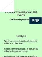 Molecular Interactions in Cell Events: Advanced Higher Biology