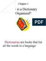 How Is A Dictionary Organized?