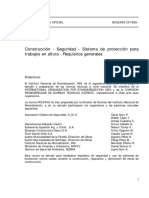 Construcción - Seguridad - Sistema de Protección Para Trabajos en Altura - Requisitos Generales