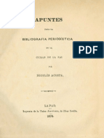 Acosta-Bibliografia Peridistica Pacena (1876)