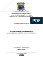 Gecileno L. de Oliveira - Integração Entre Os Intrumentos de Planejamento (2006, Monografia)
