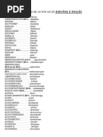 Comandos de Autocad en Español e Inglés