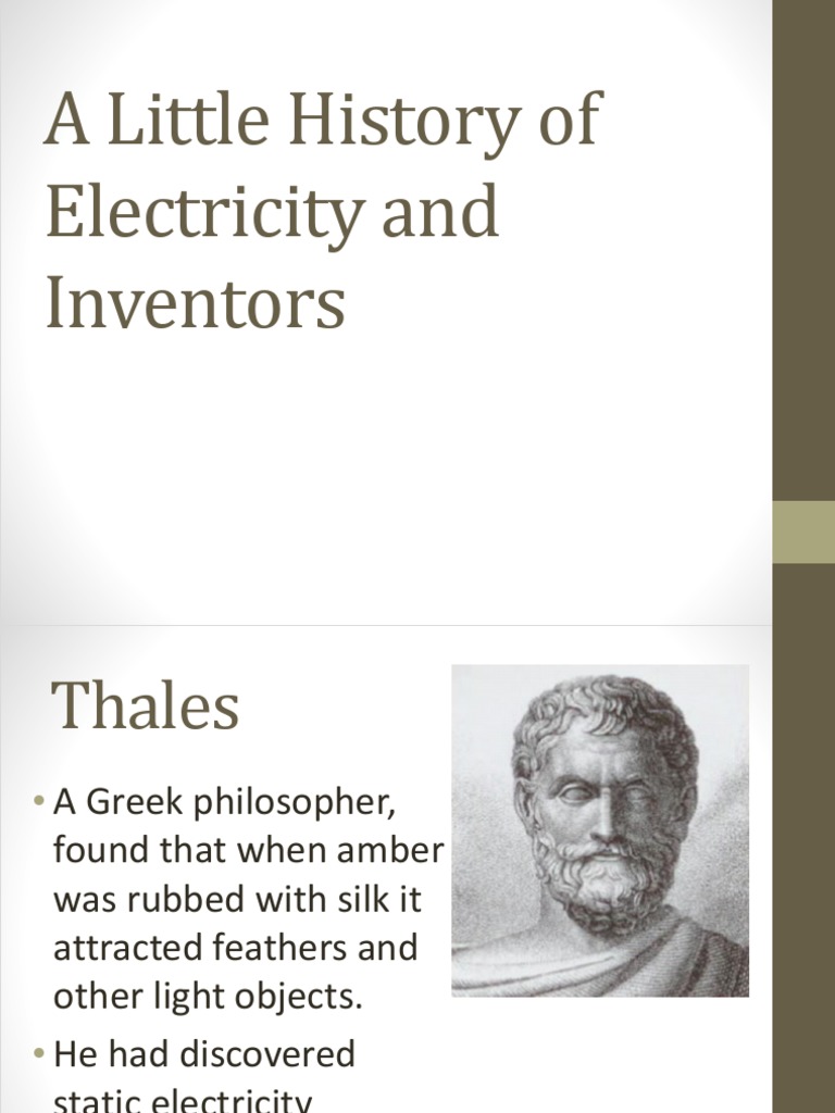 A Little History of Electricity and Inventors PDF