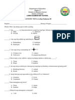 Pre-Test - Araling Panlipunan 3