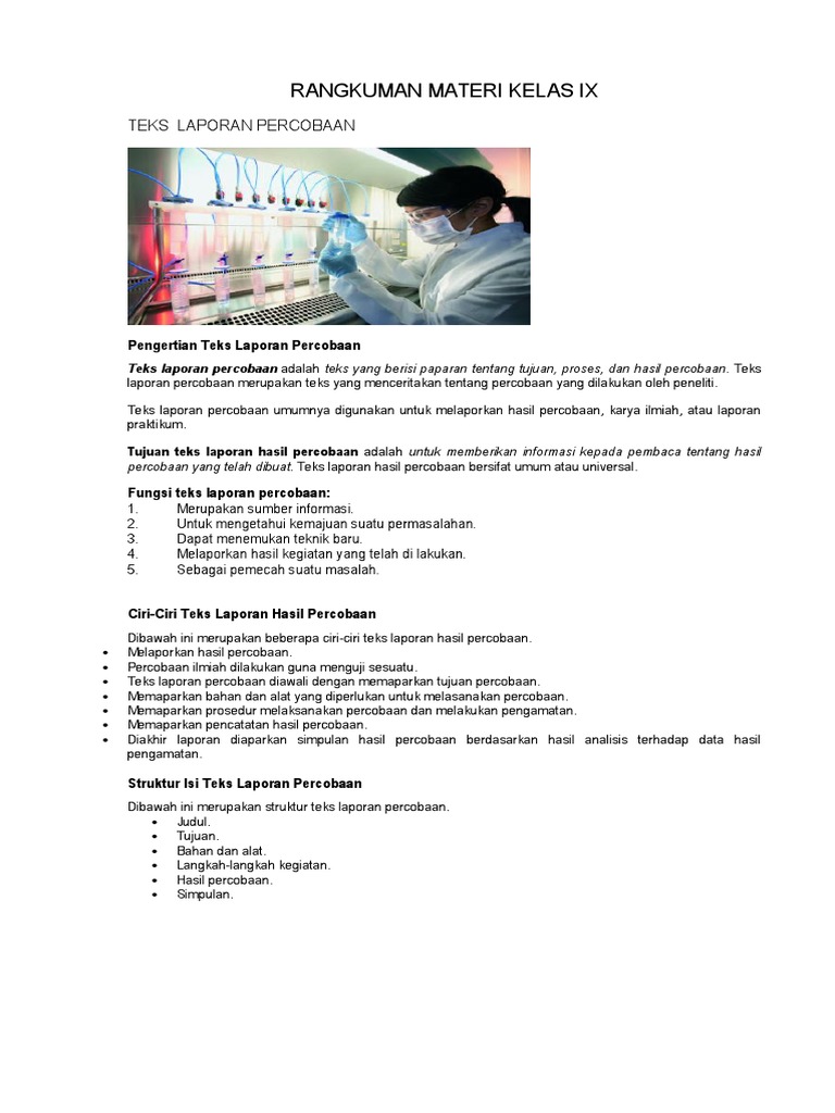 Rangkuman Materi Kelas Ix Docx