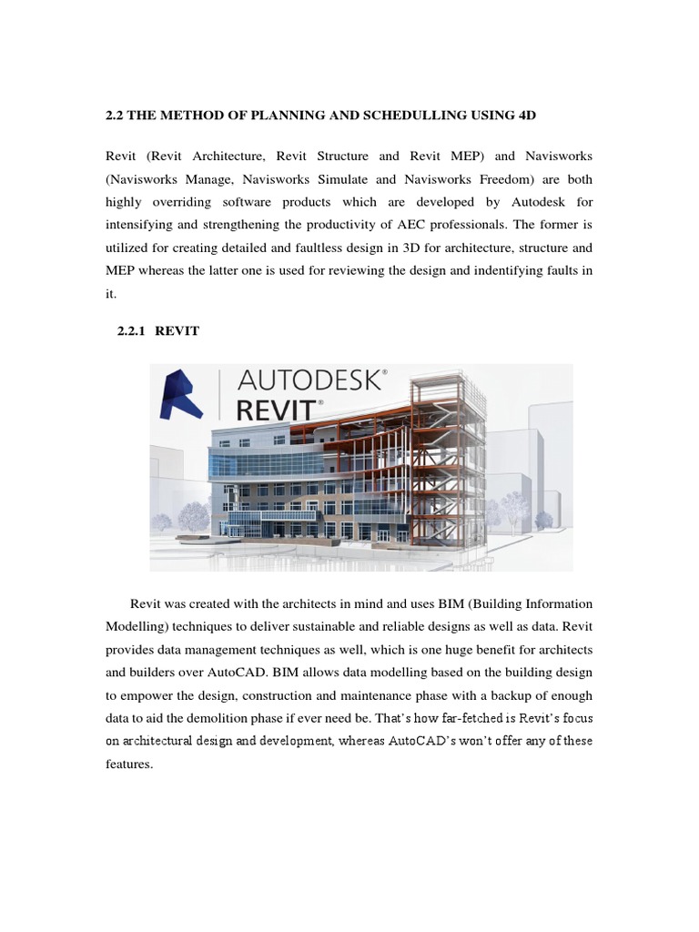 Revit and Navisworks for 4D Planning | PDF | Autodesk Revit | Building ...