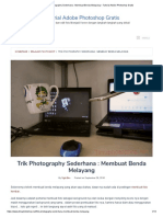 Trik Photography Sederhana - Membuat Benda Melayang - Tutorial Adobe Photoshop Gratis