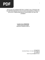 2011 - Farmacêutico - Carolina Soares Pimentel - Atuação do Farmacêutico Clínico no cuidado de pacientes Hematológicos(1).doc