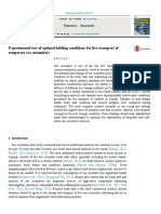 Experimental Test of Optimal Holding Conditions For Live Transport of Temperate Sea Cucumbers