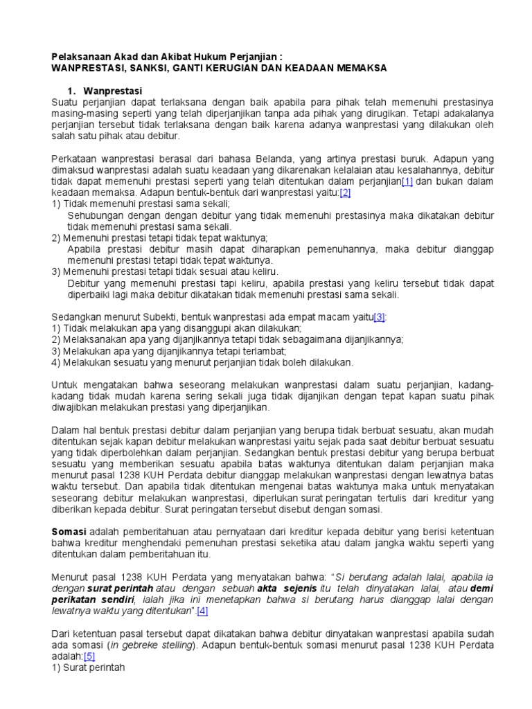 Wanprestasi