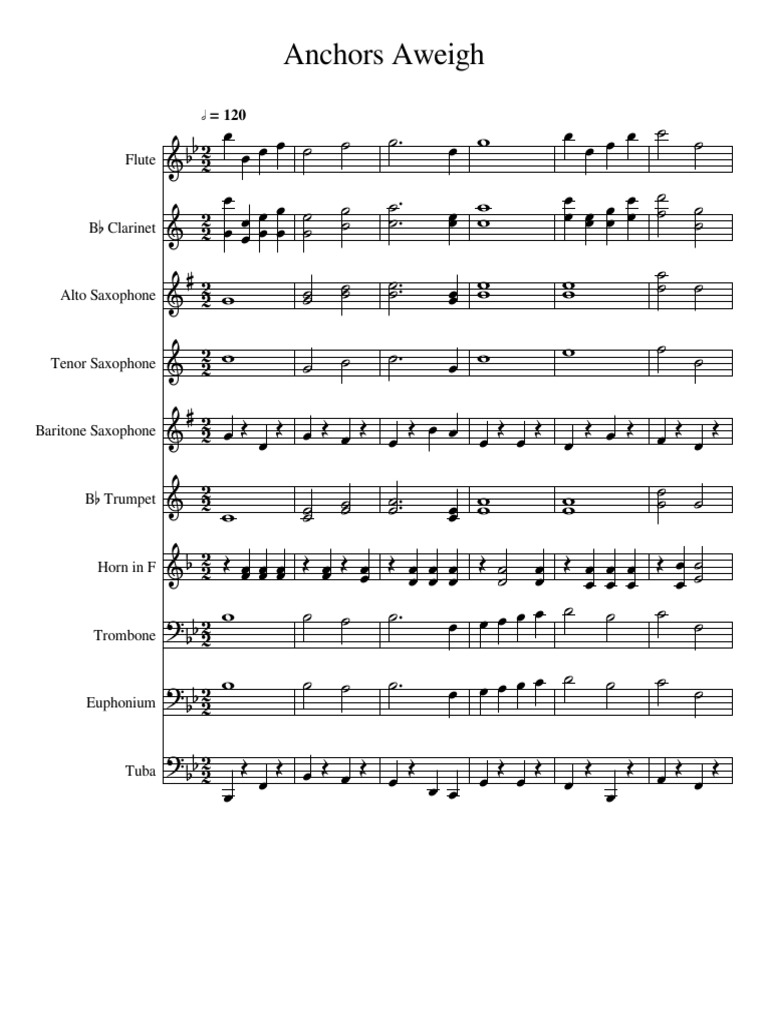 Anchors Aweigh PDF Organology Musical Instruments