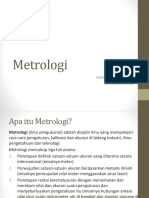 Metrologi - Pengantar Standardisasi