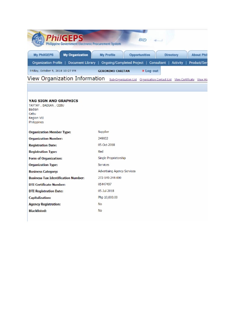 PhilGeps Registration RED | PDF