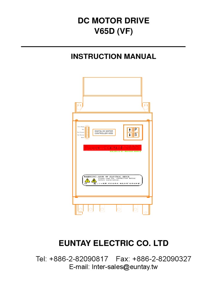 V65D DC Motor Drive Manual | PDF | Electric Motor | Control Theory