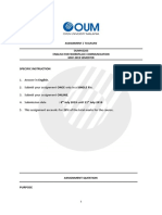 Specific Instruction: Assignment / Tugasan OUMH2203 English For Workplace Communication May 2019 Semester