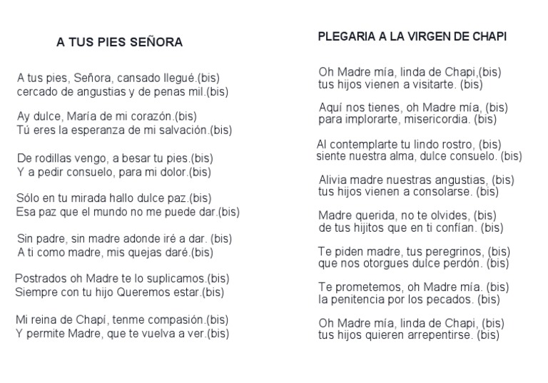 A Tus Pies Señora PDF