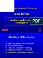 Topic Seven: Accident and Incident Investigation