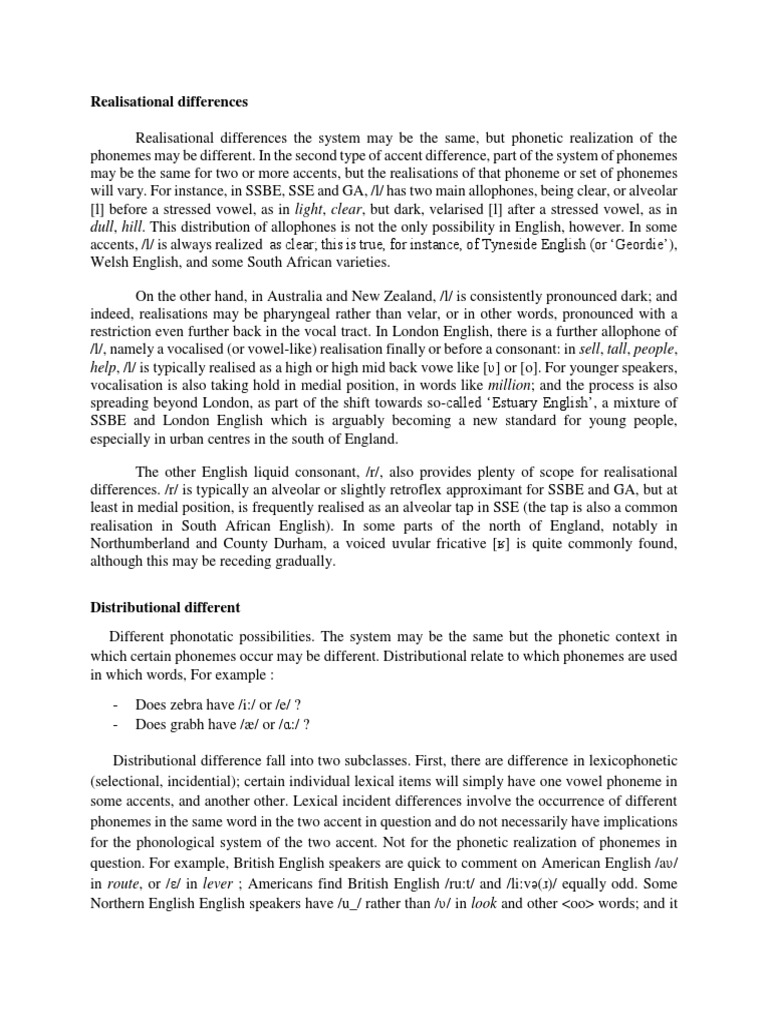 Distributional Different | PDF | Stress (Linguistics) | Phoneme