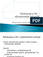 Edukacija o Europskoj Uniji - Obrazovanje Odraslih