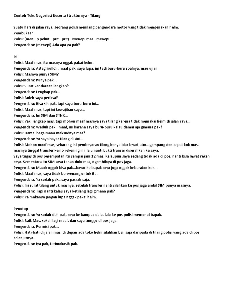 17+ Contoh Teks Negosiasi Bagian Orientasi Background